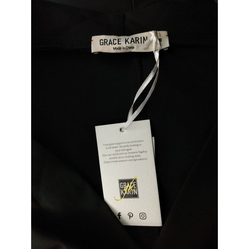 Grace Karin Women's Sz M Short Sleeve Wrap V Neck A Line Dress Hi Lo Hem NEW - Picture 4 of 5